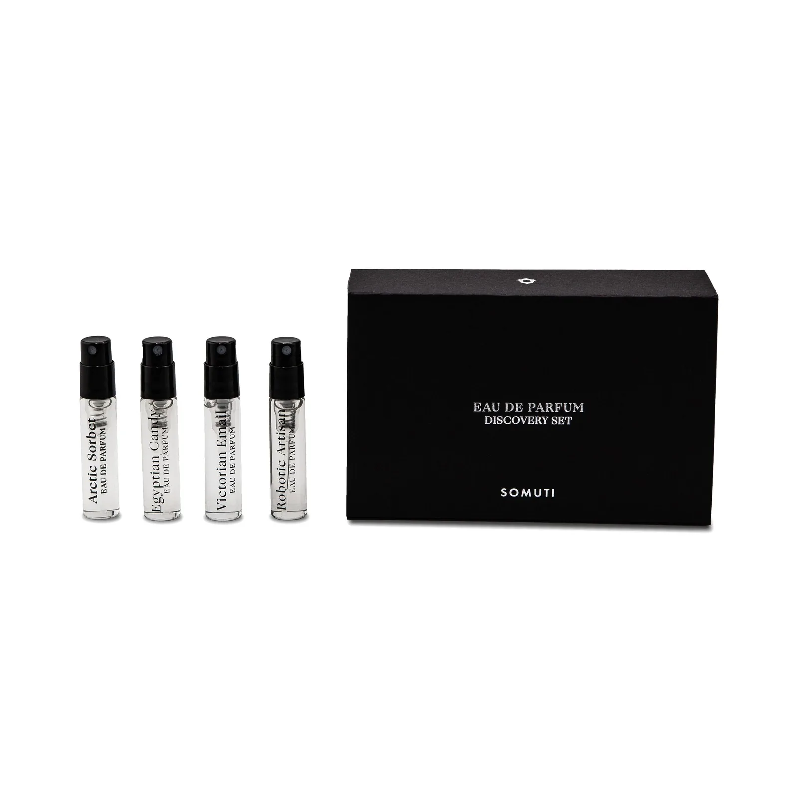 Somuti Eau de Parfum Discovery Set 4 x 3ml 4 vials and box